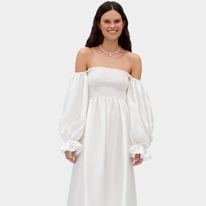 Sleeper Atlanta Silk Dress in White